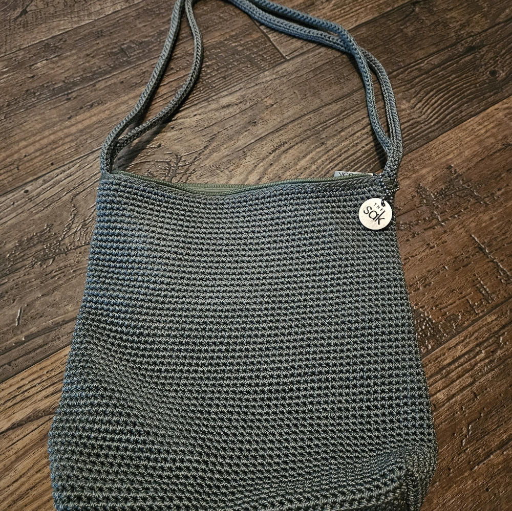 The Sak Sage Green Crochet Bag